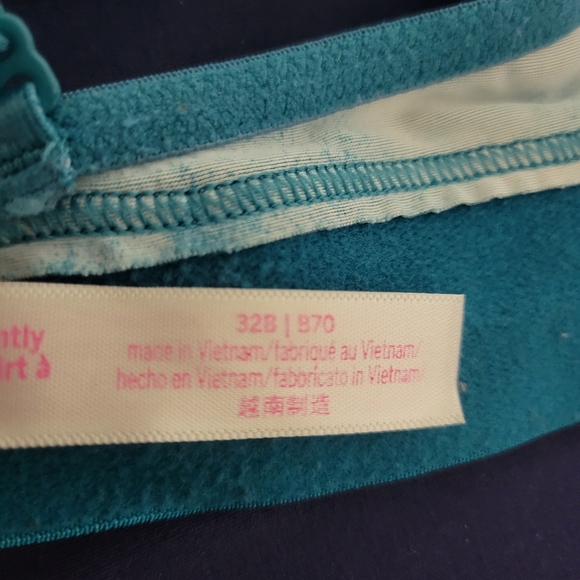 PINK victoria secret wear everywhere tshirt lightly lined Push-Up Bra 32B blue - Picture 5 of 6